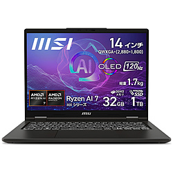 MSI(GGXAC) m[gp\R Venture A14 AI+ A3HM \bhOC Venture-A14-AI+A3HMG-1055JP m14.0^ /Windows11 Home /AMD Ryzen 7 /F32GB /SSDF1TB / /{ŃL[{[h /2025N4fn