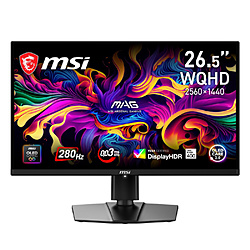MSI(�G���G�X�A�C) MAG 271QP QD-OLED X28 USB-C�ڑ� �Q�[�~���O���j�^�[ �m26.5�^ /WQHD(2560×1440�j /���C�h /280Hz�n