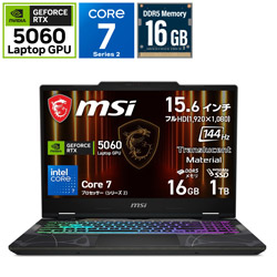 MSI(�G���G�X�A�C) Cyborg-15-B2RWFKG-7851JP �Q�[�~���O�m�[�g�p�\�R�� Cyborg 15 B2RW(RTX 5060) �I�f�b�Z�C�O���C & �X�P���g��