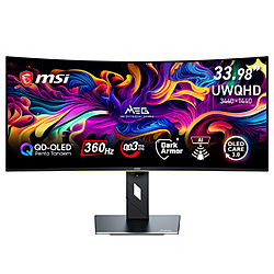 MSI(�G���G�X�A�C) MEG X USB-C�ڑ� �Q�[�~���O���j�^�[ �m33.9�^ /�L�@EL QHD(3440×1440�j /���C�h /�Ȗʌ^ /360Hz�n