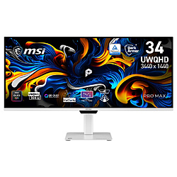 MSI(�G���G�X�A�C) USB-C�ڑ� PC���j�^�[ PRO MAX 341QPXW14G �m34�^ /�L�@EL QHD(3440×1440�j /���C�h /144Hz�n