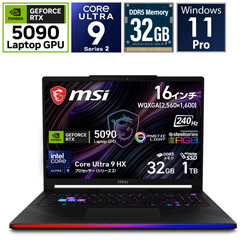 MSI(�G���G�X�A�C) Raider-16-Max-HX-B2WJ-2650JP �Q�[�~���O�m�[�g�p�\�R�� �m16.0�^ /Windows11 Pro /intel Core Ultra 9 /�������F32GB /SSD�F1TB /Office�\�t�g�Ȃ� 