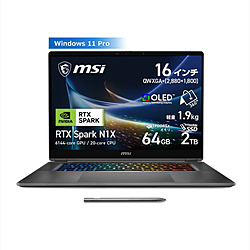 MSI(�G���G�X�A�C) �m�[�g�p�\�R�� [NVIDIA RTX Spark����] �v���`�i�O���C Prestige-N16-Flip-AI+C1XMT-3200JP