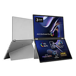 ASUS(エイスース) USB-C接続 2画面モバイルモニター ZenScreen Duo OLED MQ149CD ［14.0型 /WUXGA(1920×1200） /ワイド /60Hz］