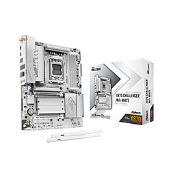ASRock(�A�X���b�N) �}�U�[�{�[�h(Socket AM5) �z���C�g X870 Challenger WiFi White �mATX�n