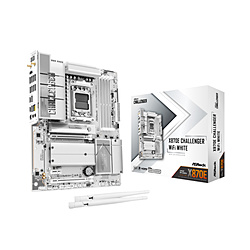 ASRock(�A�X���b�N) �}�U�[�{�[�h(Socket AM5) �z���C�g X870E Challenger WiFi White �mATX�n
