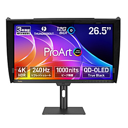 ASUS(�G�C�X�[�X) PC���j�^�[ ProArt OLED �u���b�N PA27USD �m26.5�^ /�L�@EL 4K(3840×2160�j /���C�h /240Hz�n