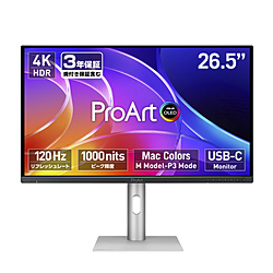 ASUS(�G�C�X�[�X) USB-C�ڑ� PC���j�^�[ ProArt Display OLED �u���b�N PA279CDV �m26.5�^ /�L�@EL 4K(3840×2160�j /���C�h /120Hz�n