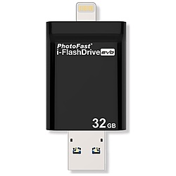 IFDEVO32GB i-FlashDrive EVO for iOS＆Mac/PC Apple社認定 Lightning USBメモリー (32GB/USB3.0/Lightning/ブラック)