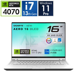 ゲーミングノートパソコン AERO 16 OLED AERO 16 OLED BSF-H3JP994SP トワイライトシルバー ［16.0型 /Windows11 Pro /intel Core i7 /メモリ：16GB /SSD：1TB /無し /日本語版キーボード /2024年1月モデル］