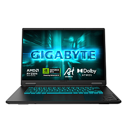GIGABYTE(�M�K�o�C�g) GAMING A16 5THP3JP893SH �Q�[�~���O�m�[�g�p�\�R�� �u���b�N�X�`�[�� �m16.0�^ /Windows11 Home /AMD Ryzen 7 /�������F16GB /SSD�F512GB /���� /���{���