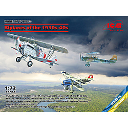 1/72 1930-1940年代 複葉機セット (He-51A-1、Ki-10-II、 U-2/Po-2VS)