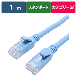 �r�b�N�A�C�f�A BIM-LC6A1STD100A LAN�P�[�u�� Cat6A �X�^���_�[�h 1m �u���[  �u���[ �m1m /�J�e�S���[6A /�X�^���_�[�h�n