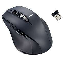 Nakabayashi マウス 神速シリーズ(Chrome/Mac/Windows11対応) Nブラック MUS-RKF164NBK ［BlueLED /無線(ワイヤレス) /5ボタン /USB］