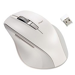 Nakabayashi マウス 神速シリーズ(Chrome/Mac/Windows11対応) グレージュ MUS-RKF164GY ［BlueLED /無線(ワイヤレス) /5ボタン /USB］