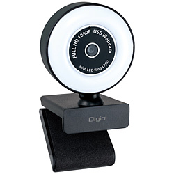 Nakabayashi �E�F�u�J���� �}�C�N�����ELED���C�g�t USB-A�ڑ� (Mac/Windows11�Ή�) �u���b�N MCM-21BK �m�L���n