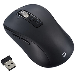 Nakabayashi マウス Mサイズ(Chrome/iPadOS/iOS/Mac/Windows11対応) ブラック MUS-DKF242BK ［BlueLED /無線(ワイヤレス) /5ボタン /Bluetooth・USB］