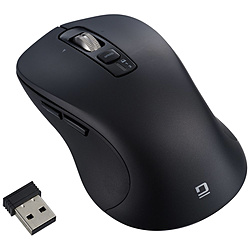 Nakabayashi マウス Lサイズ(Chrome/iPadOS/iOS/Mac/Windows11対応) ブラック MUS-DKF243BK ［BlueLED /無線(ワイヤレス) /5ボタン /Bluetooth・USB］