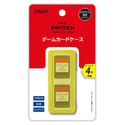 SWITCH用ゲームカードケース4枚入 イエロー ［Switch］ [MCC-SWI03Y]