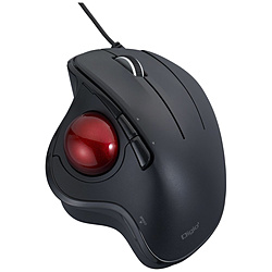 マウス トラックボール(Chrome/Mac/Windows11対応) ブラック MUS-TUIF181BK ［光学式 /有線 /5ボタン /USB］