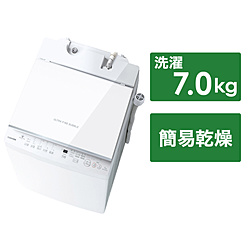 TOSHIBA(東芝) 全自動洗濯機 ZABOON（ザブーン） ピュアホワイト AW-7DH3(W) ［洗濯7.0kg /簡易乾燥(送風機能) /上開き］