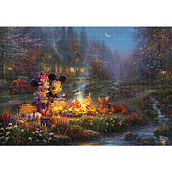 拼版玩具D-1000-079 Mickey and Minnie Sweetheart Campfire