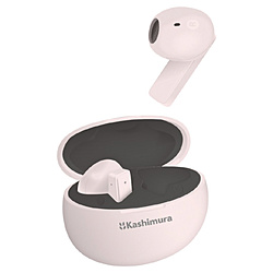 カシムラ 完全ワイヤレスイヤホン ピンク BL-132 ［ワイヤレス(左右分離) /Bluetooth対応］