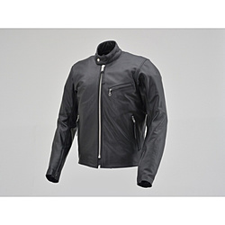 17809 バイク用 レザー ジャケット 春秋冬 シングルライダースジャケット DL-001 XLサイズ(メンズ) ブラック