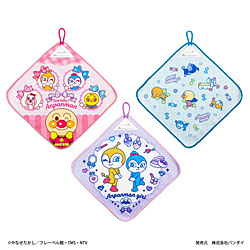 アンパンマン　ループ付きタオル3P　ピンク