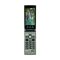 中古】セール対象品 かんたんケータイ KYF36 グリーン au
