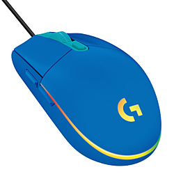 ゲーミング マウス G203 LIGHTSYNC ブルー G203-BL ［光学式 /有線 /6ボタン /USB］