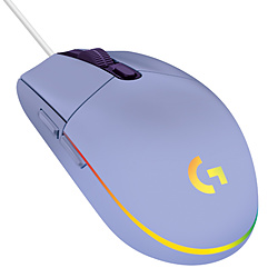 logicool(ロジクール) ゲーミング マウス G203 LIGHTSYNC ライラック G203-LC ［光学式 /有線 /6ボタン /USB］ 【sof001】