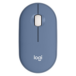 logicool(ロジクール) マウス Pebble M350(Chrome/Android/iPadOS/Mac/Windows11対応) ブルーベリー M350BU ［光学式 /無線(ワイヤレス) /3ボタン /Bluetooth・USB］