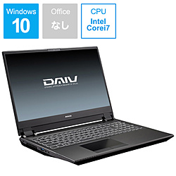 ノートパソコン DAIV  BC-DAIVN15R264K-192 ［15.6型 /Windows10 Home /メモリ：32GB /SSD：1TB /無し /2019年8月モデル］