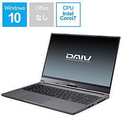 ノートパソコン DAIV  D5N201101 ［15.6型 /Windows10 Home /intel Core i7 /メモリ：32GB /SSD：1TB /無し］