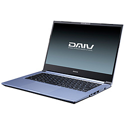 ノートパソコン DAIV シルバー DA-14DANV41MED7G16T ［14.0型 /Windows10 Home /intel Core i7 /メモリ：32GB /SSD：1TB /無し /日本語版キーボード］
