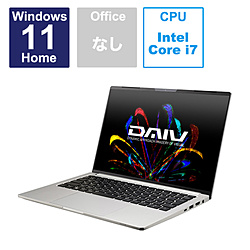 ノートパソコン DAIV  Z4-I7U01BC65CNHSR3 ［14.0型 /Windows11 Home /intel Core i7 /メモリ：16GB /SSD：500GB /無し /日本語版キーボード］