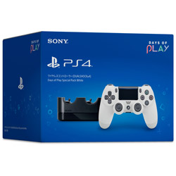 ワイヤレスコントローラー（DUALSHOCK 4） Days of Play Special Pack White CUHJ-15011 CUHJ-15011 グレイシャー・ホワイト