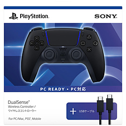 CFIJ-15502 DualSense ���C�����X�R���g���[���[ �~�b�h�i�C�g �u���b�N + USB�P�[�u�� for PC   �mBluetooth�EUSB�n