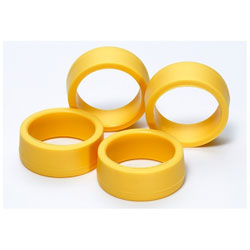 【ミニ四駆】　グレードアップパーツ　ローハイトオフセットトレッドタイヤ・ハード（イエロー）　95205