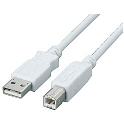 【在庫限り】 3.0m USB2.0ケーブル 【A】⇔【B】 ［フェライトコア内蔵タイプ］ （ホワイト） USB2-FS3