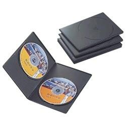 スリムDVDトールケース(2枚収納×5枚セット・ブラック)　CCD-DVDS05BK