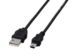 環境対応USB2.0ケーブル AminiBタイプ （3.0m・ブラック）　USB-ECOM530    ［3.0m］ [EU RoHS指令準拠]