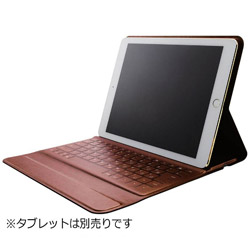 【在庫限り】 9.7インチiPad Pro／iPad Air 2用　イタリアンソフトレザーBluetoothキーボードケース TK-RC30IBK