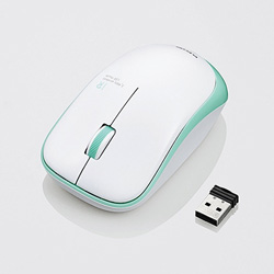 ワイヤレスIR LEDマウス［2.4GHz・USB・Mac／Win／PS5対応］　M-IR07DRシリーズ （3ボタン・グリーン）　M-IR07DRGN