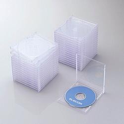 CD／DVD／Blu-ray対応収納ケース　（1枚収納×30セット・クリア）　CCD-JSCN30CR