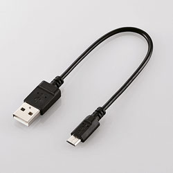【在庫限り】 0.15m［USB-A ⇔ USB microB］2.0ケーブル 充電・転送　U2C-JAMBBKシリーズ ブラック　U2C-JAMB015BK    ［0.15m］