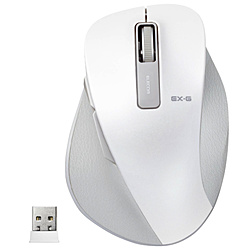 M-XGL10DBWH　ワイヤレスマウス（BlueLED/2.4GHz/USB/5ボタン/ホワイト/PS5対応） [無線マウス・ブルーLED方式]