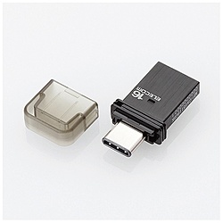 USB Type-C⇔USB3.0【スマホ／タブレット対応】　USB3.0メモリ［Mac／Win］　デュアル USBドライブ Type-C （16GB・ブラック）　MF-CAU3116GBK