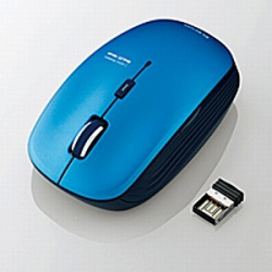 【在庫限り】 マウス M-BL21DBBU ブルー ［BlueLED /5ボタン /USB /無線(ワイヤレス)］